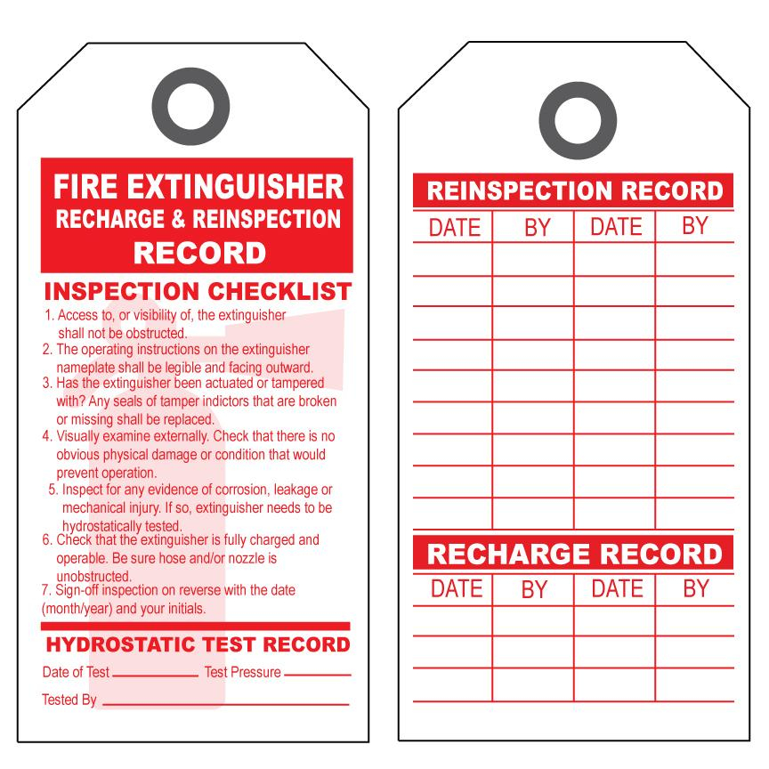 Free Printable Fire Extinguisher Inspection Tags TUTORE ORG Master