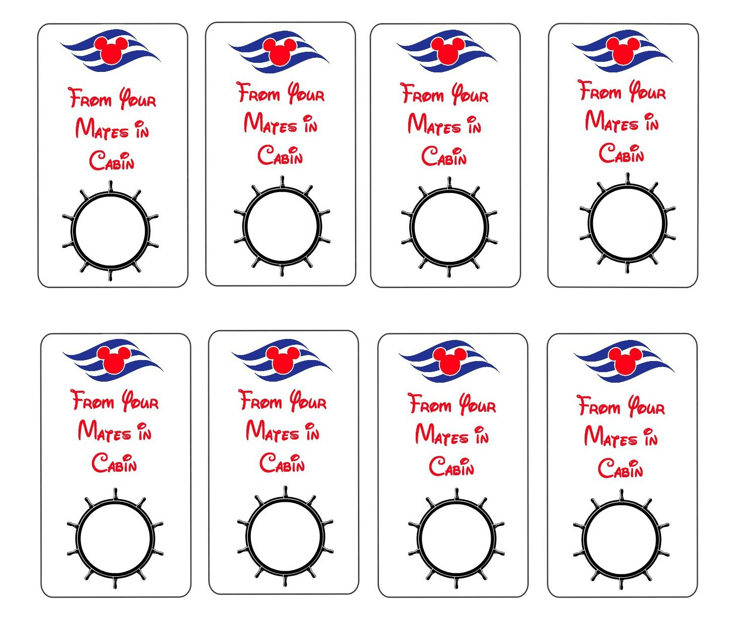 Free Printable Disney Cruise Fish Extender Gift Tags Life Family Joy