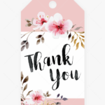 Pink Favor Tag Printable Pdf File By Littlesizzle Thank You Tag