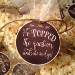 He Popped The Question Gift Tag Engagement Favor Tag Popcorn Etsy