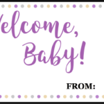 Welcome Baby Footprints Gift Tags Printable Gift Tag