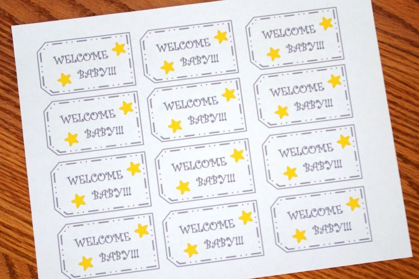 FREE PRINTABLE WELCOME BABY TAGS Baby Gift Tags Gift Tag Labels 