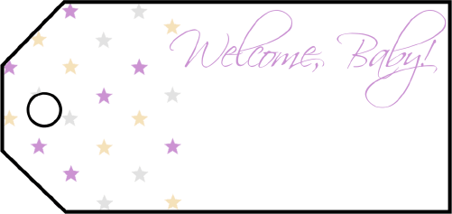 Welcome Baby Stars Gift Tags Printable Gift Tag