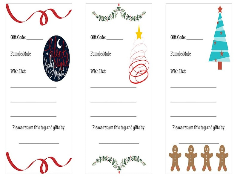 Angel Tree Gift Tags Giving Tree Template Printable Ask Etsy