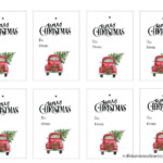 Red Truck Christmas Tree Gift Tags Christmas Gift Tags Printable