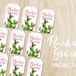 Gift Tags Printable Muchas Gracias Botanical Cacti Thank You Gift