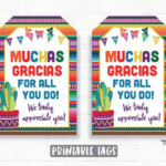 Muchas Gracias Tags Teacher Appreciation Gift Tags Etsy In 2021