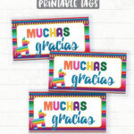 Fiesta Thank You Tags Muchas Gracias Tag Fiesta Favor Tags Etsy In