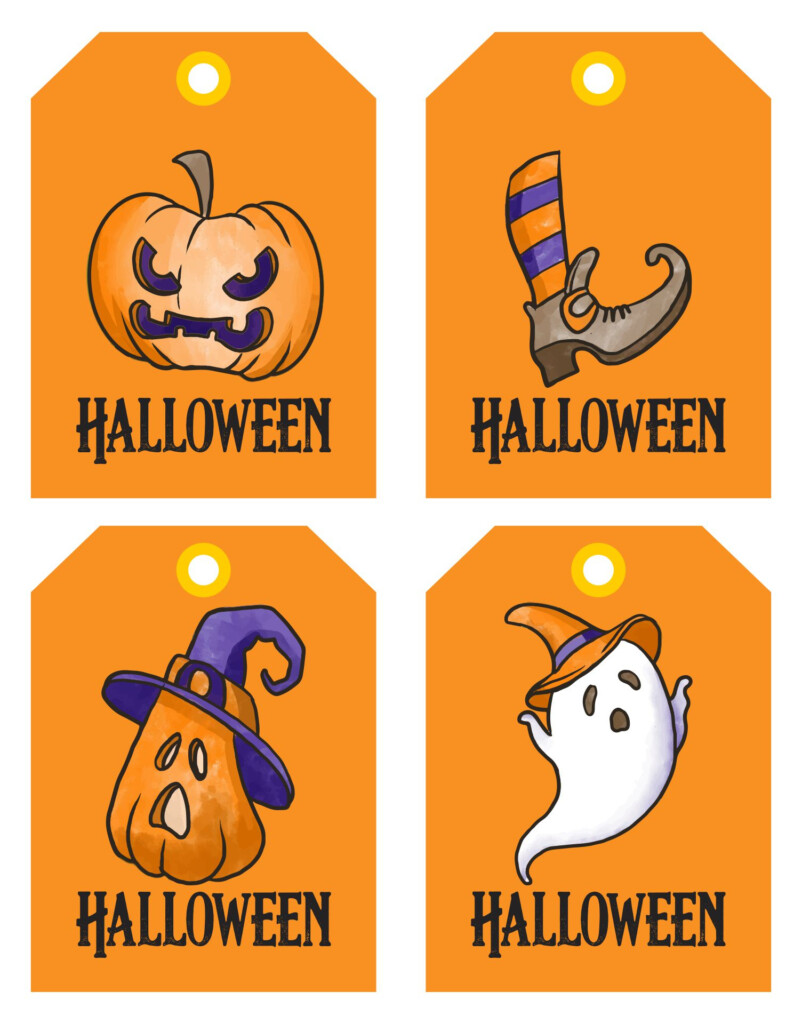 10 Best Free Printable Halloween Tags Vintage Printablee