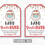 Hand Santa tizer Christmas Gift Tag Hand Sanitizer Holiday Tag Healthy