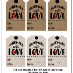 Free Printable Handmade With Love Tags Handmade With Love Tags Free