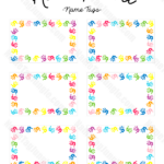 Free Printable Handprint Name Tags The Template Can Also Be Used For