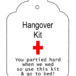 PRINTABLE Simple Hangover Kit Tag With Red Cross Etsy