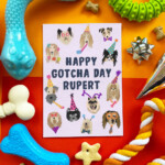 Personalised Edible happy Gotcha Day Card For Dogs By Scoff Paper