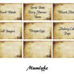 Harry Potter Food Labels To Download And Print Mumlyfe