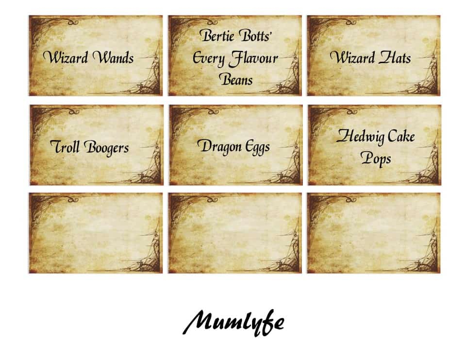 Harry Potter Food Labels To Download And Print Mumlyfe