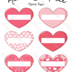 Free Printable Heart shaped Name Tags The Template Can Also Be Used