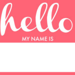 Theelmlife nametagpink Diy Name Tags Hello My Name Is Name Tags