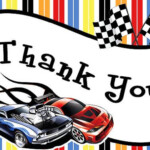 Instant Download Printable Hot Wheels Racing Car Inspired Thank You