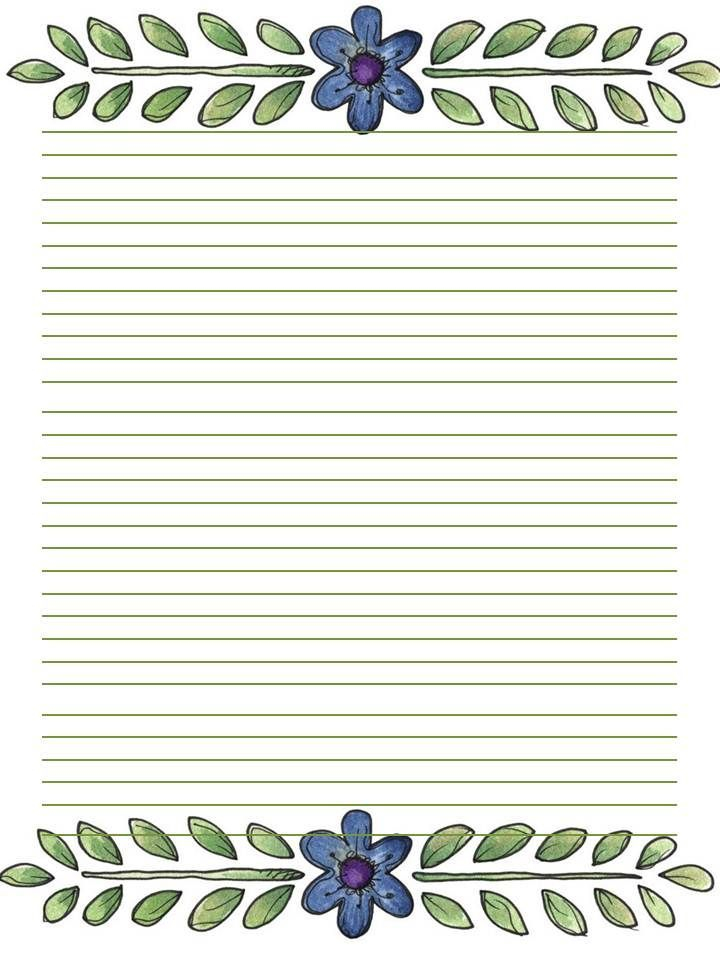 Printable Stationary Journal Page Letter Printable Stationery 