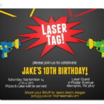 Pin By Yaya On Invitations Laser Tag Birthday Party Laser Tag