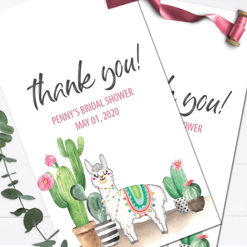 Cactus Llama Gift Tags Or Stickers Cactus Thank You Cards Etsy