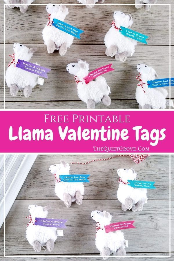 Free Printable Llama Valentine Tags In 2021 Valentine Tags Free 