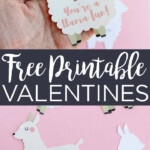 Free Printable Llama Valentine In 2020 Valentines Printables Free