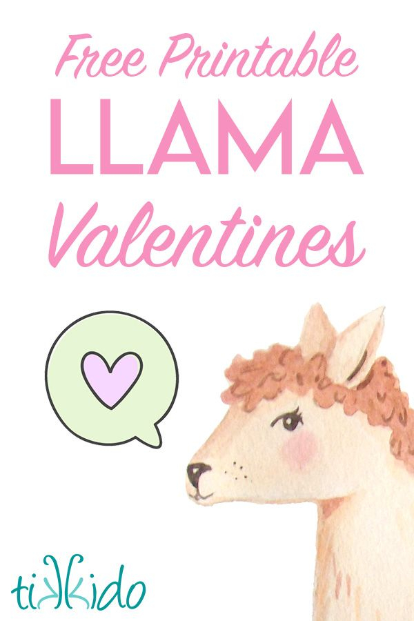 Free Printable Llama Themed Valentines For Valentine s Day Printable