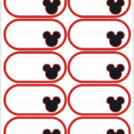 Mickey Mouse Place Cards Stickers Tags Labels 2 X 4 Printable