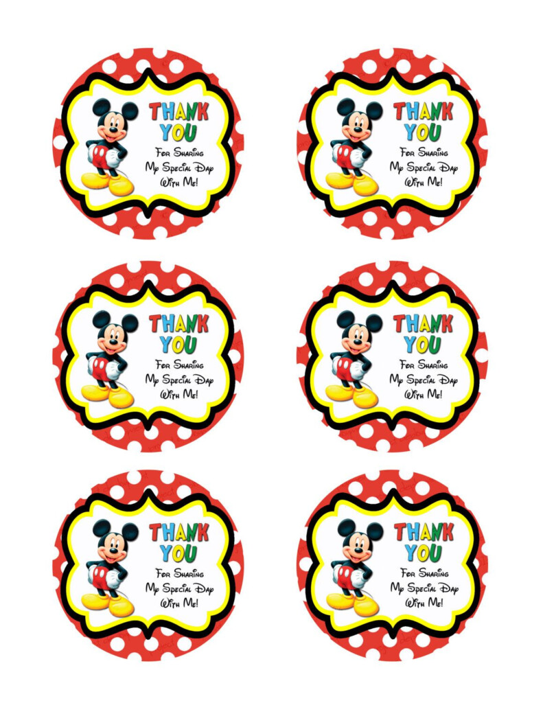 INSTANT DOWNLOAD Mickey Mouse Thank You By IrrelephantDesigns Mickey 