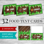 Free Printable Minecraft Food Tent Labels Bing Images Minecraft