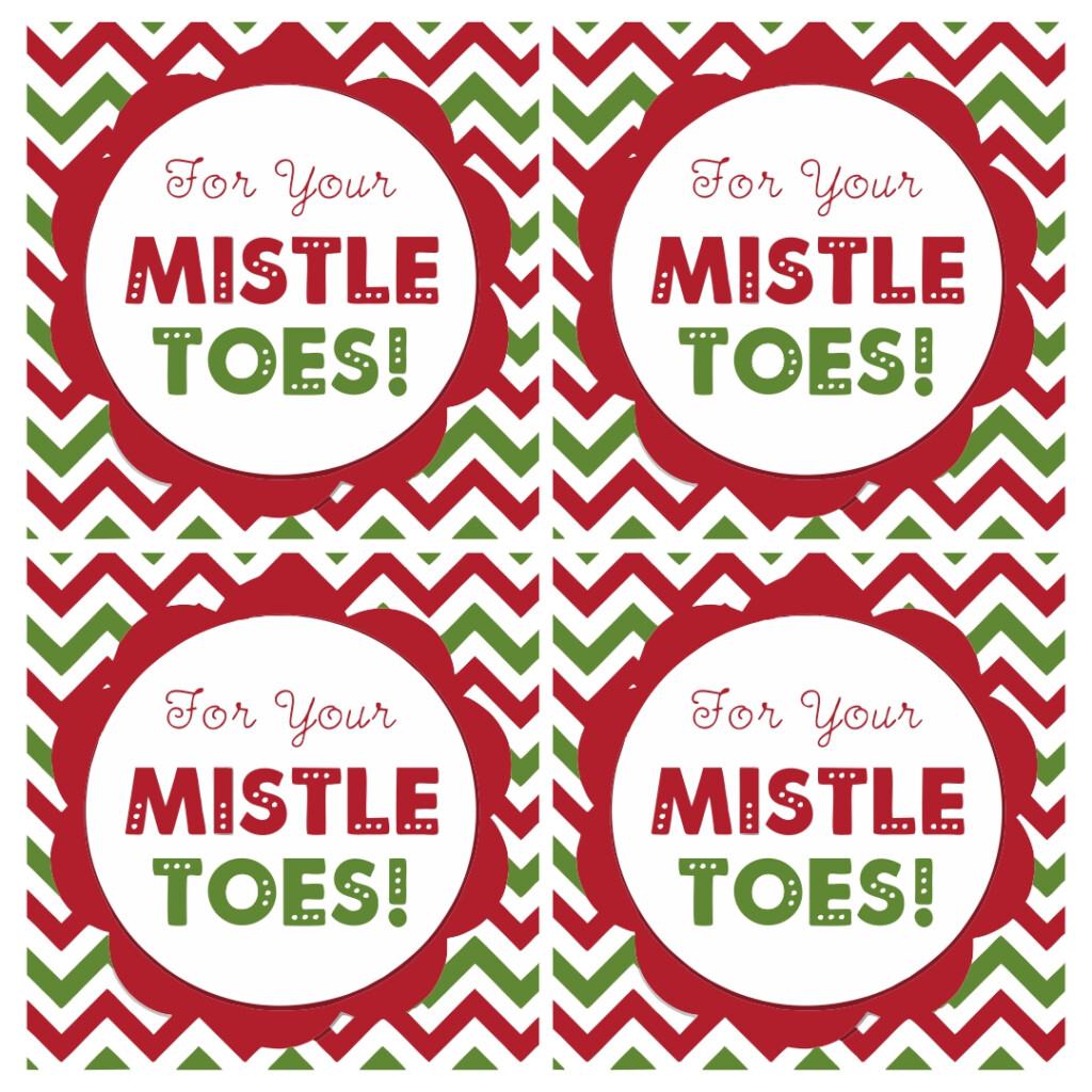 8 Best Christmas Mistletoe Gift Tags Printable Free Printablee