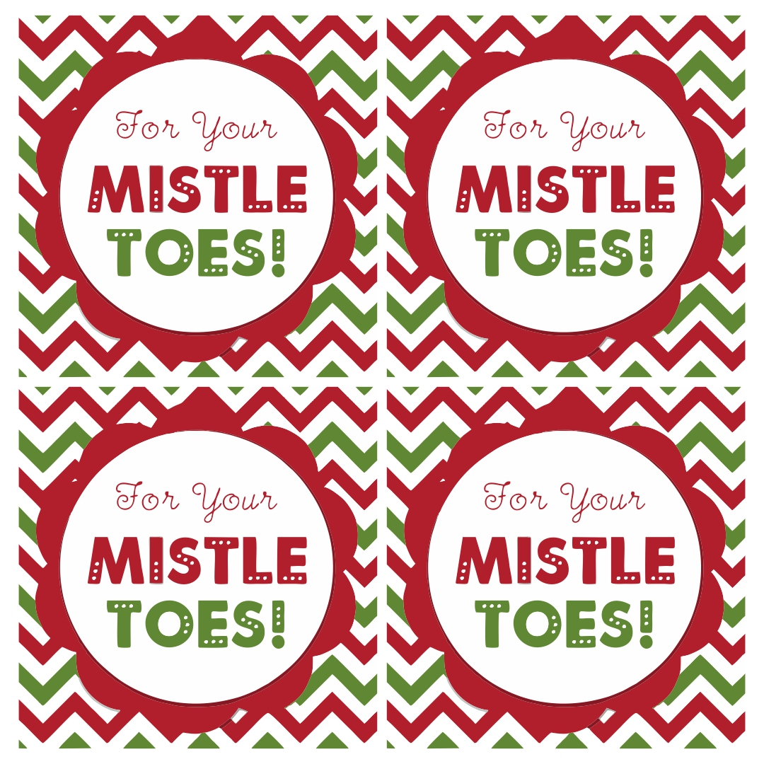 8 Best Christmas Mistletoe Gift Tags Printable Free Printablee