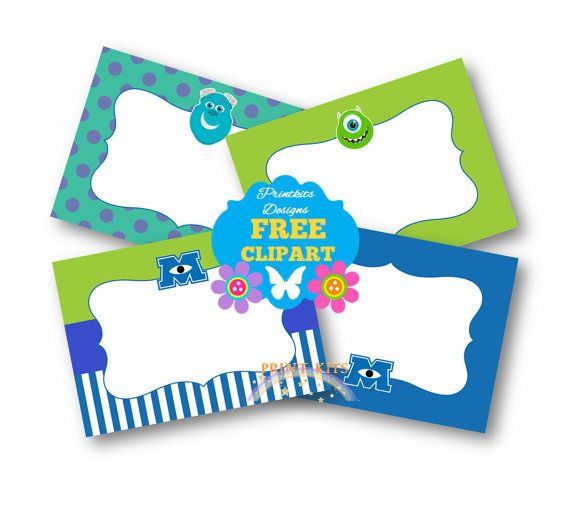 Free Printable Monsters Inc Thank You Tags Monsters Printable Labels