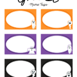 Free Printable Ghost Name Tags The Template Can Also Be Used For