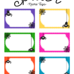Free Printable Spider Name Tags The Template Can Also Be Used For