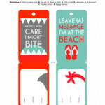 DIY Printable Beach Luggage Tags