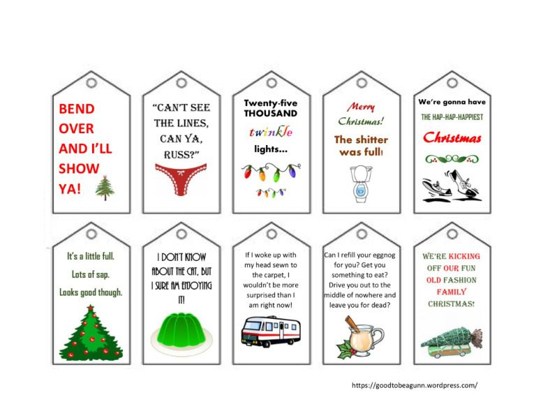 Free Printable Gift Tags Christmas Vacation Gifts Christmas Vacation