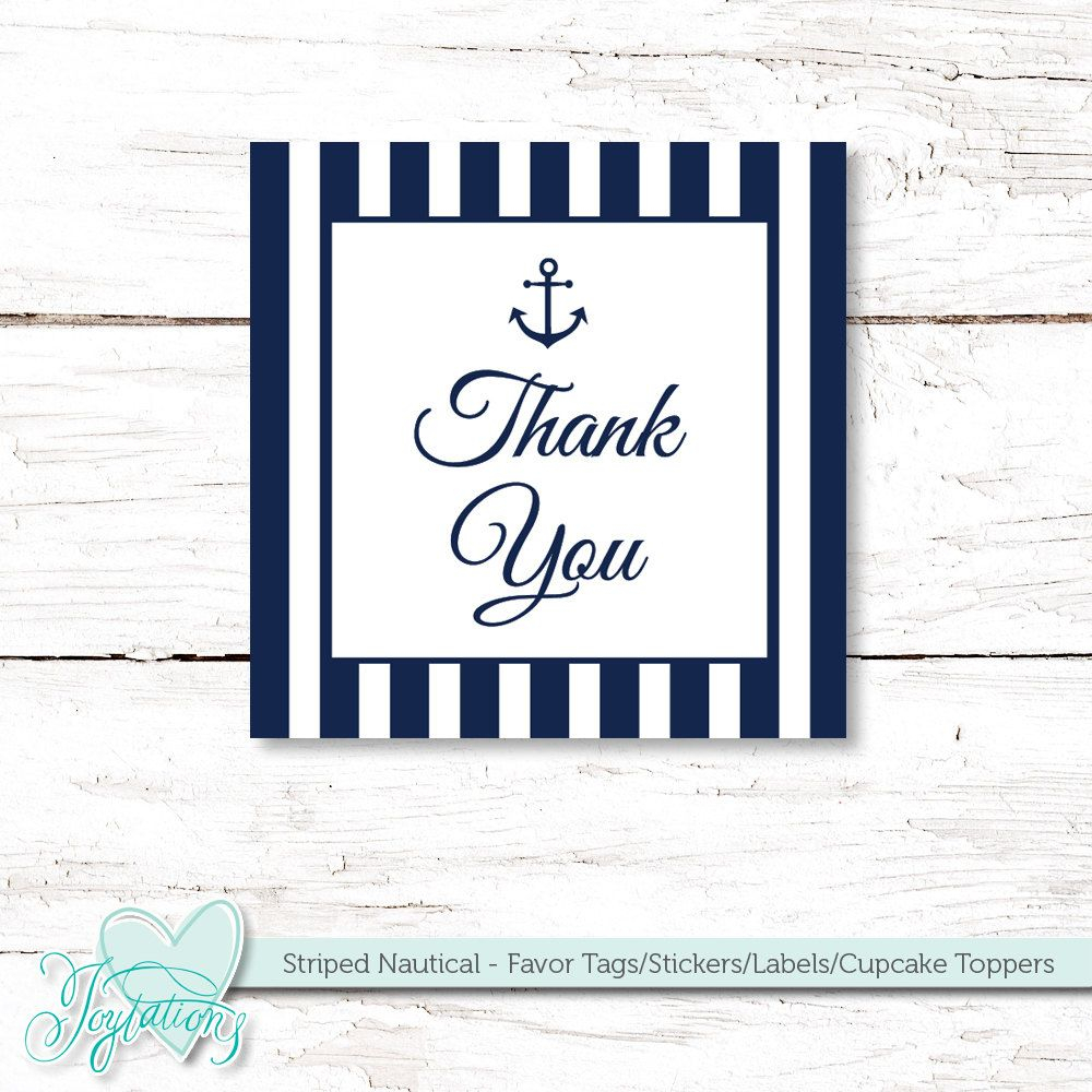 Thank You Tags Favor Tags Cupcake Toppers Stickers Labels 