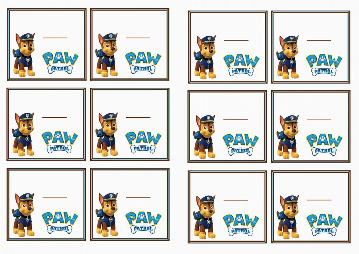 Paw Patrol Name Tags Paw Patrol Names Paw Patrol Paw Patrol Printables