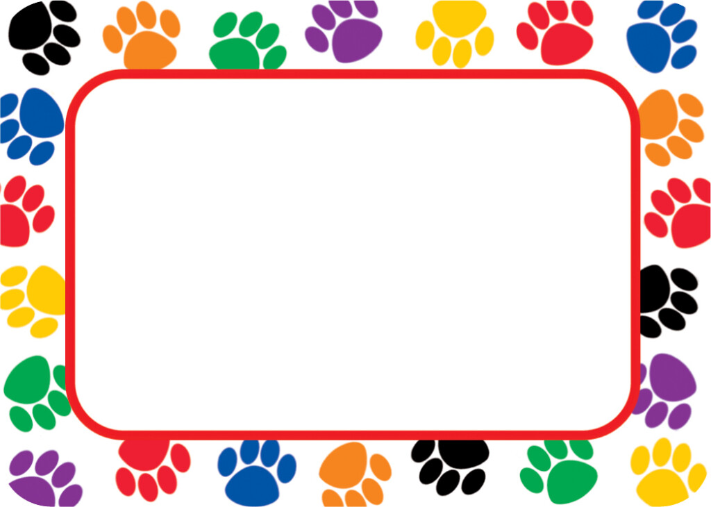 Colorful Paw Prints Name Tags Labels The Learning Post Toys