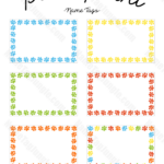 Free Printable Paw Print Name Tags The Template Can Also Be Used For