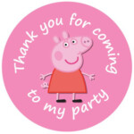 Thank You Stickers Peppa Google Peppa Pig Birthday Party