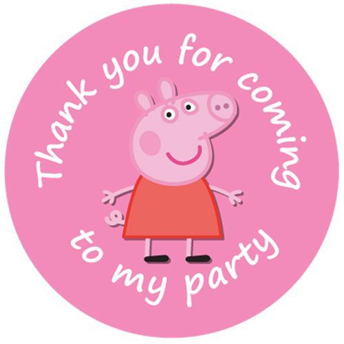 Thank You Stickers Peppa Google Peppa Pig Birthday Party