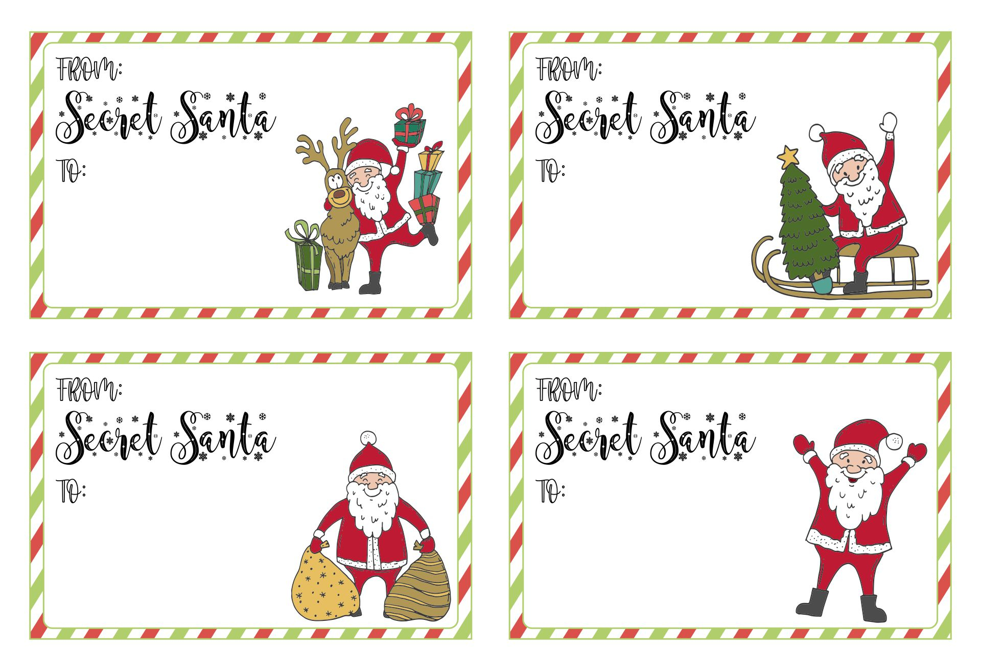 Free Printable Personalized Christmas Name Tags