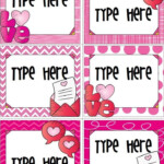 Editable Labels Valentine s Day Labels Bright Pink Valentines Tags