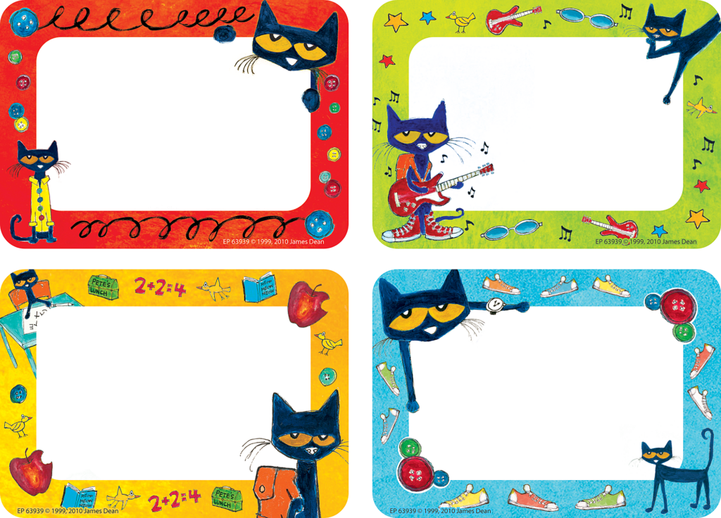 Pete The Cat Name Tags Labels Multi Pack TCR63939 Teacher Created 