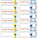 Pete The Cat And The Bedtime Blues Name Tags