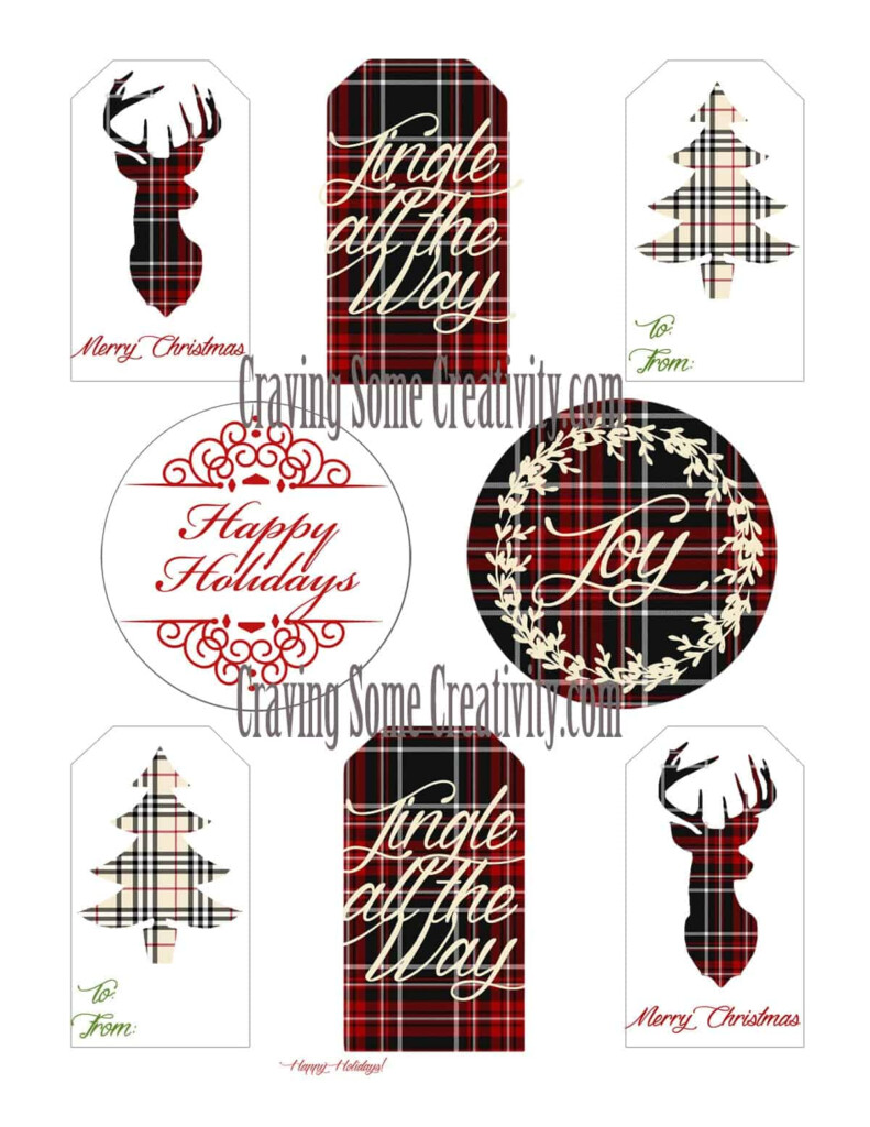 Free Printable Plaid Holiday Gift Tags